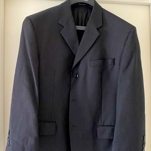 Men’s Calvin Klein Suit -Black with gray pinstripe